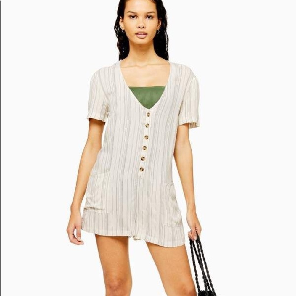 Topshop button front romper